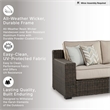 Signature Design by Ashley Coastline Bay Brown Outdoor Sofa with Cushion