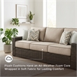 Signature Design by Ashley Coastline Bay Brown Outdoor Sofa with Cushion