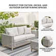 Signature Design by Ashley Seton Creek Gray Outdoor Loveseat with Cushion