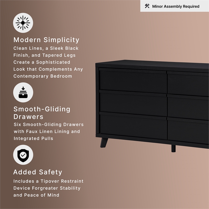 Ashley Furniture Danziar Black Dresser