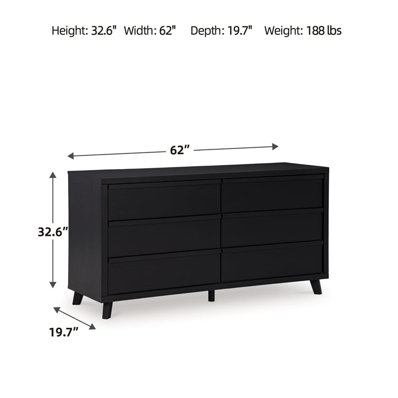 Ashley Furniture Danziar Black Dresser