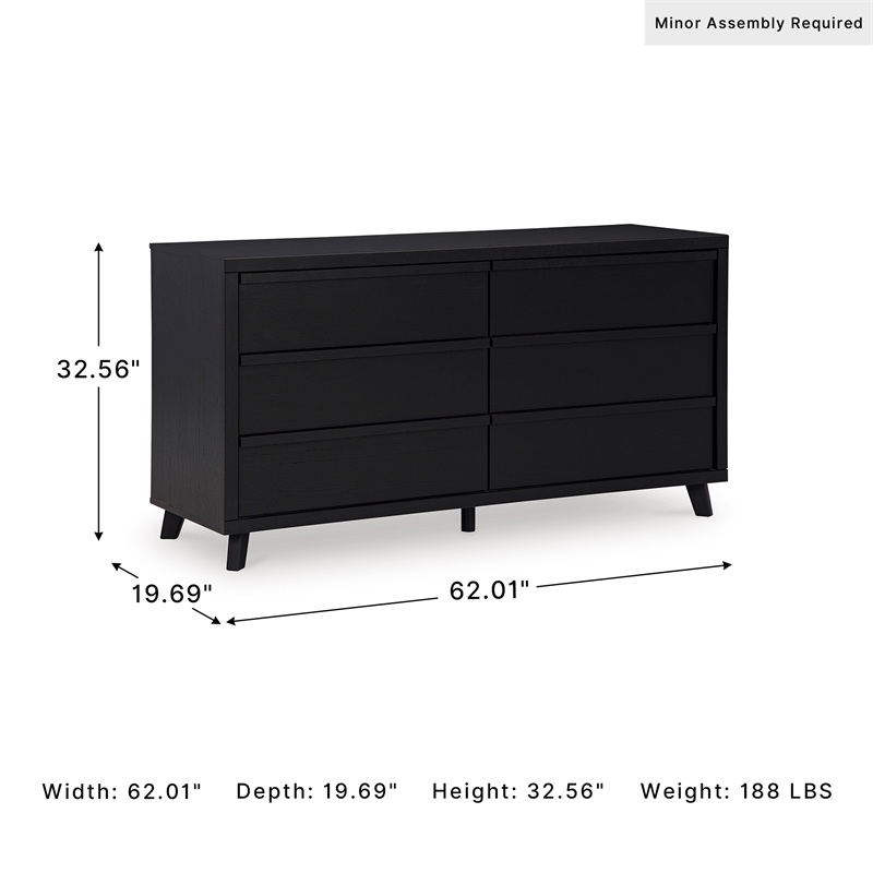 Ashley Furniture Danziar Black Dresser