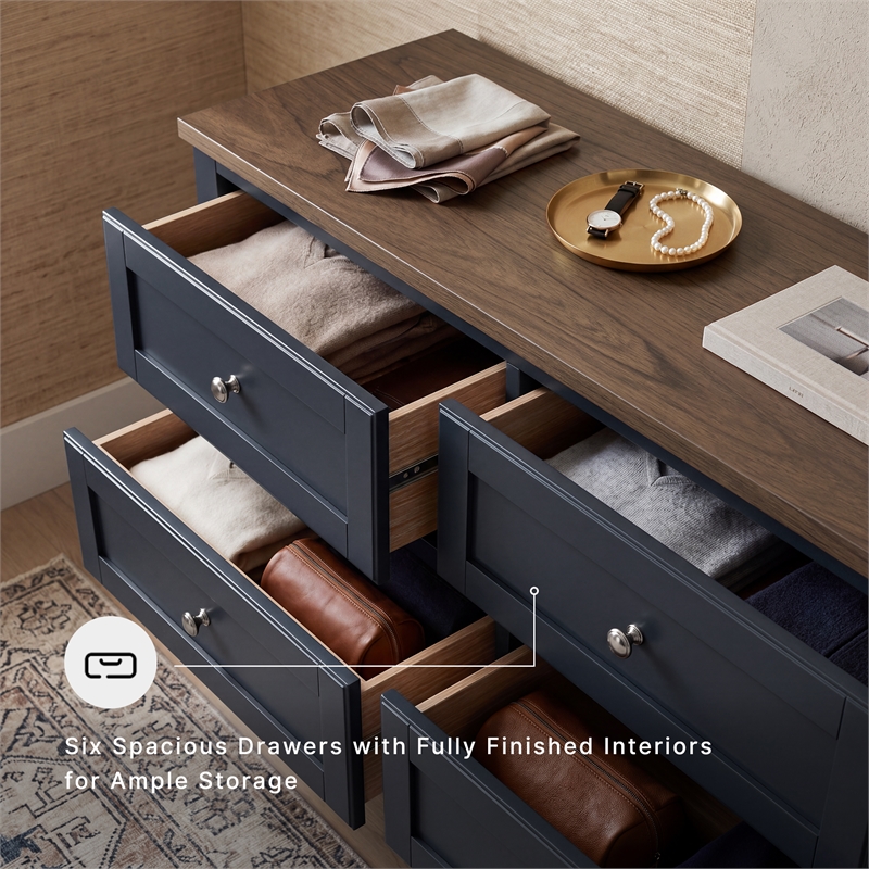 Ashley Furniture Landocken Brown & Blue Dresser