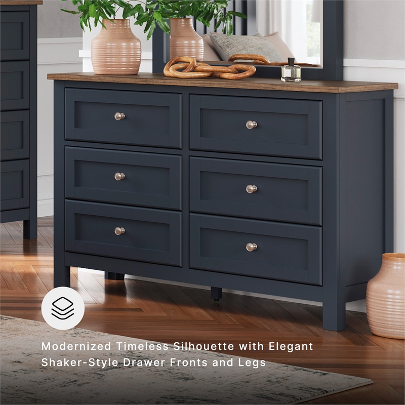 Ashley Furniture Landocken Brown & Blue Dresser