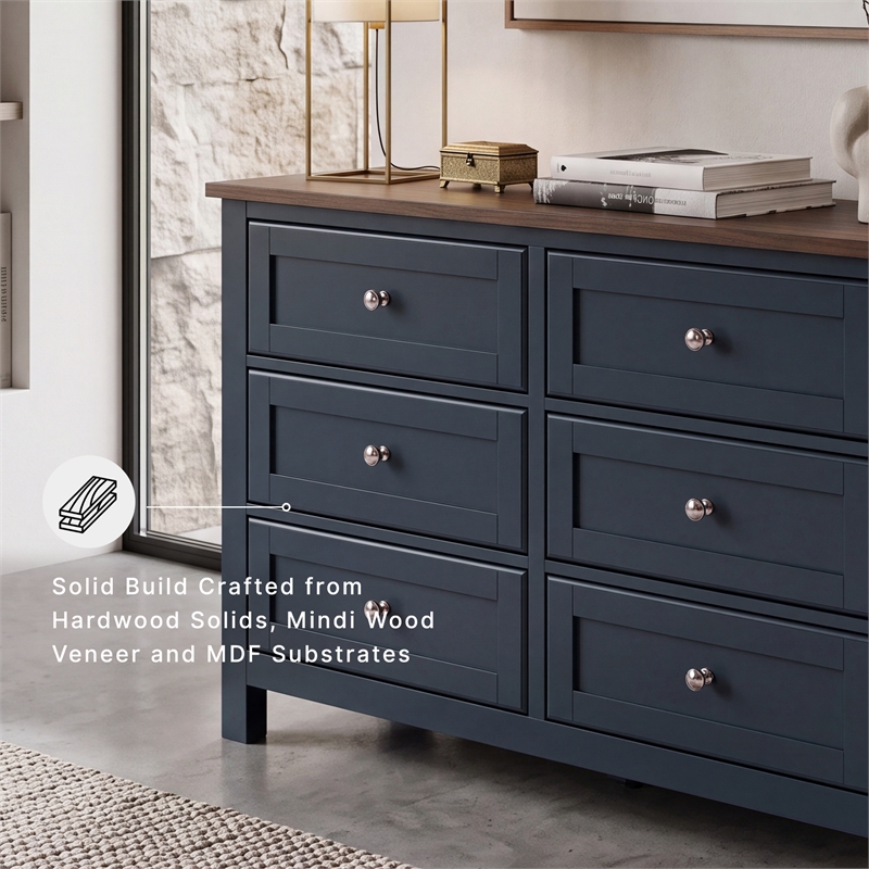 Ashley Furniture Landocken Brown & Blue Dresser