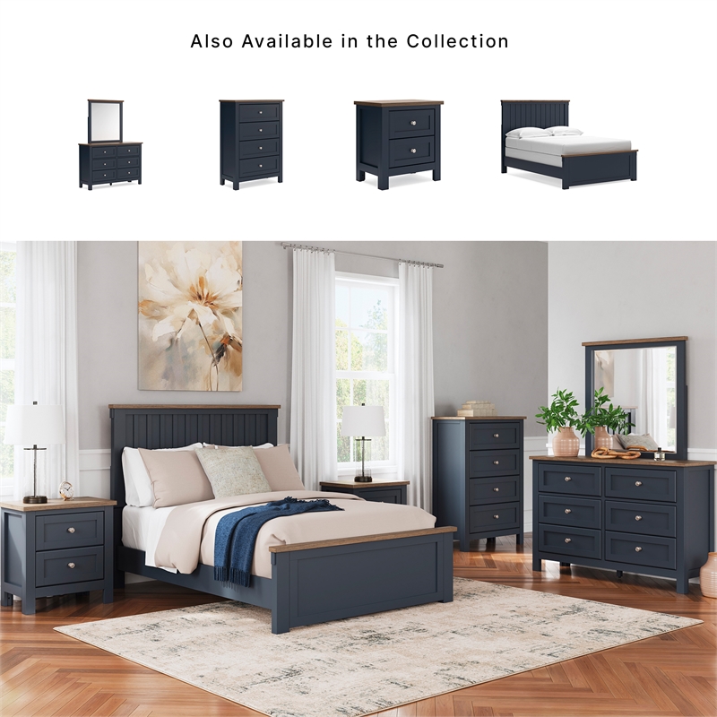 Ashley Furniture Landocken Brown & Blue Dresser