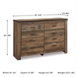 Ashley Furniture Trinell Brown Dresser