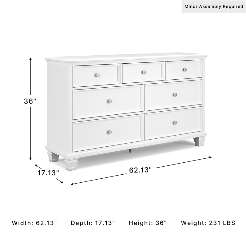 Ashley Furniture Fortman White Dresser