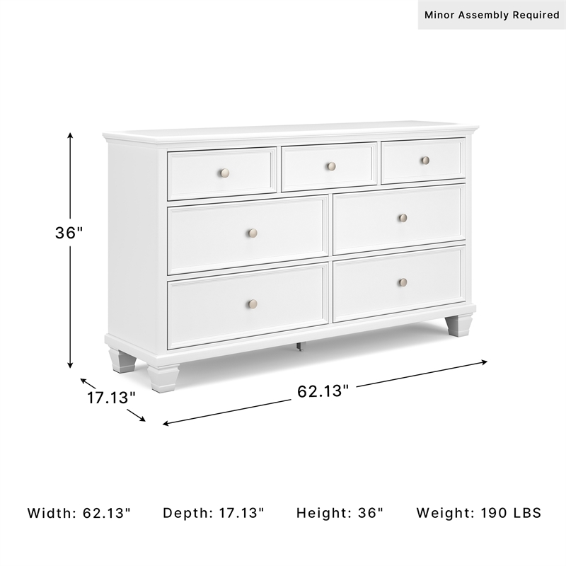 Ashley Furniture Fortman White Dresser