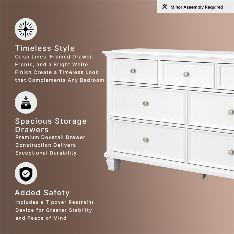 Ashley Furniture Fortman White Dresser