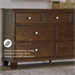 Ashley Furniture Danabrin Solid Wood 7-Drawer Bedroom Dresser in Brownish Cherry