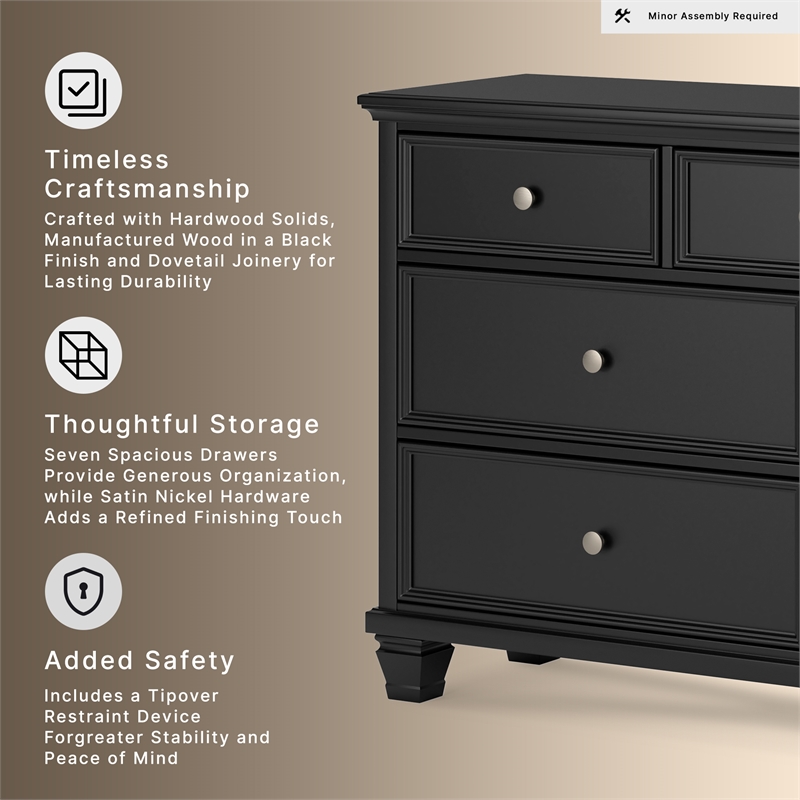 Signature Design by Ashley Lanolee Bedroom Dresser in Black
