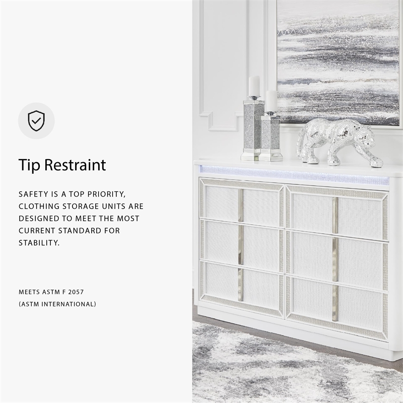 Ashley Furniture Chalanna White Dresser