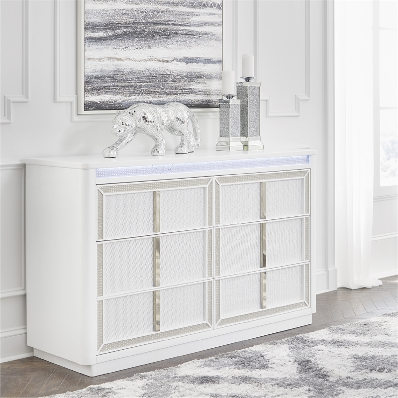 Ashley Furniture Chalanna White Dresser