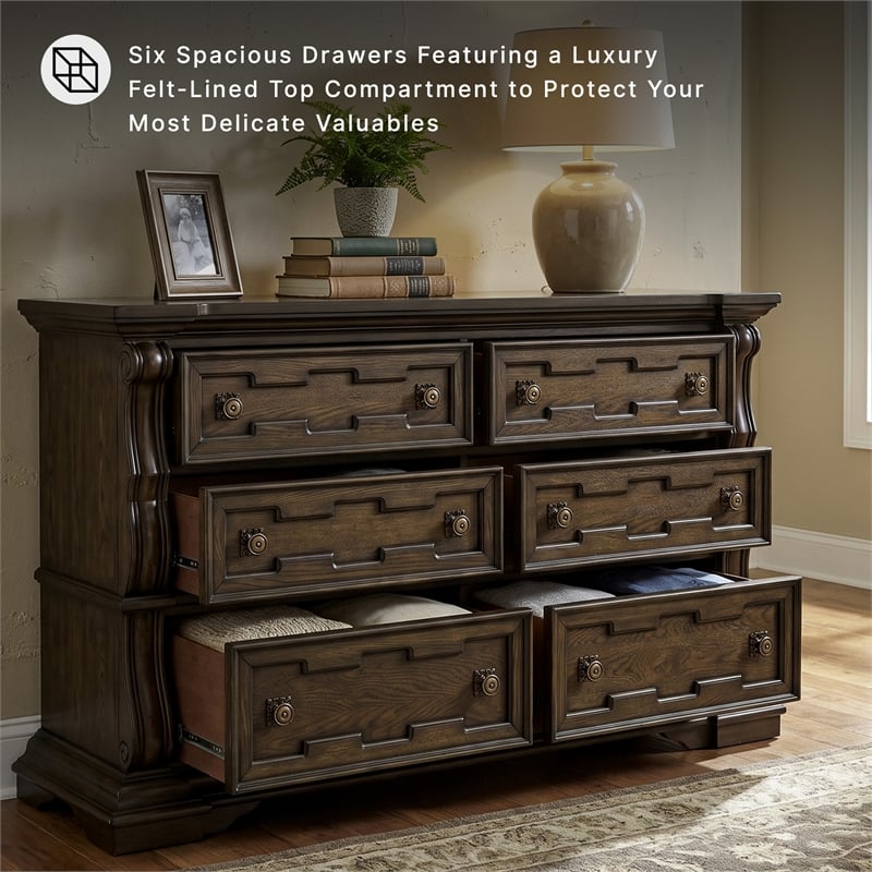 Ashley Furniture Maylee Dark Brown Dresser