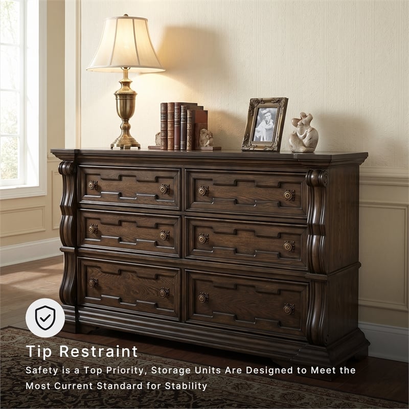 Ashley Furniture Maylee Dark Brown Dresser
