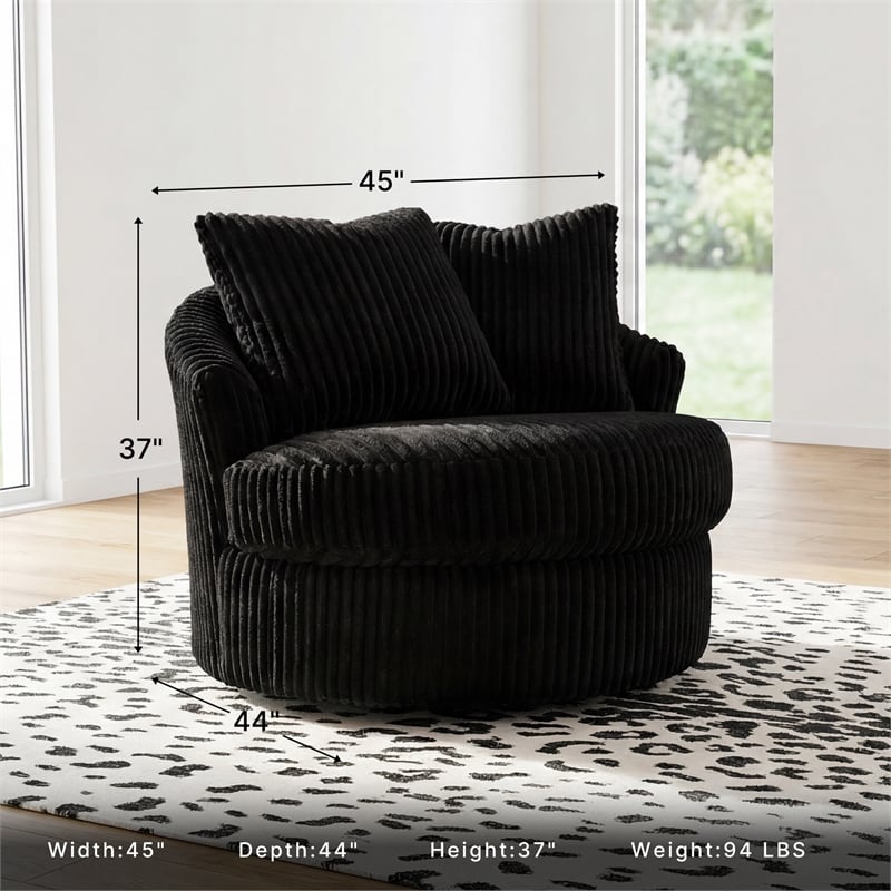 Signature Design by Ashley Furniture Gramwell Onyx Swivel Chair