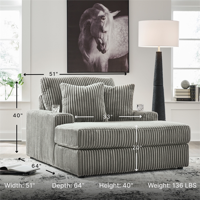 Signature Design by Ashley Furniture Lindyn Fog Chaise