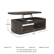 Signature Design by Ashley Furniture Korestone Dark Brown Lift-Top Coffee Table