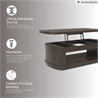 Signature Design by Ashley Furniture Korestone Dark Brown Lift-Top Coffee Table