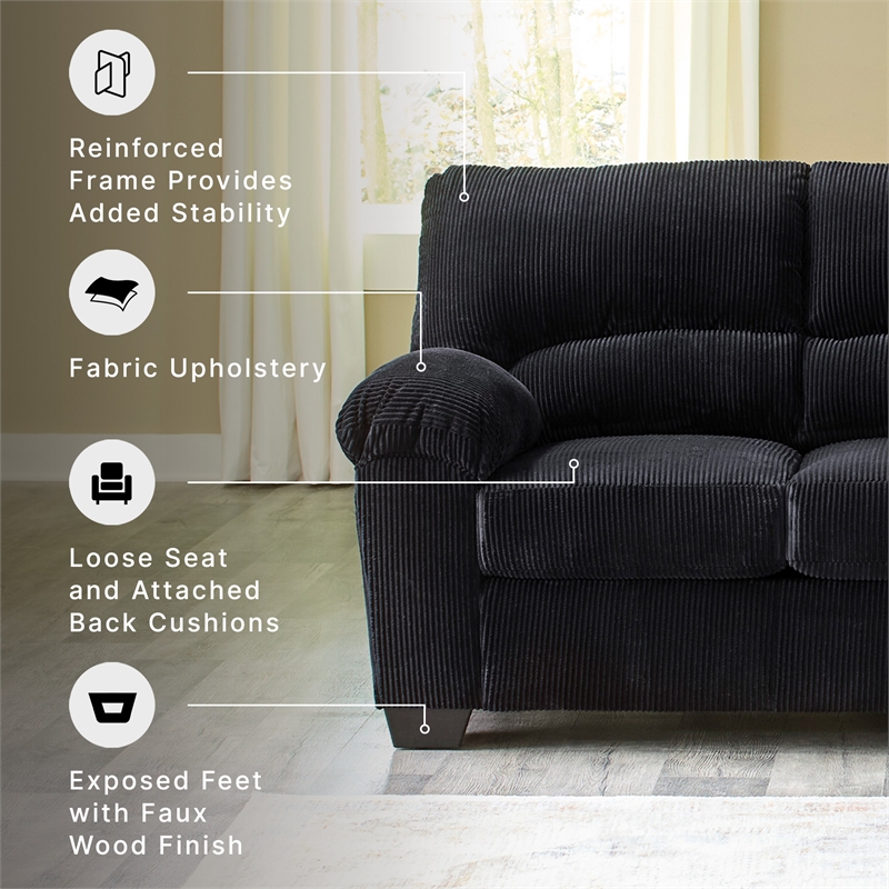 Signature Design by Ashley Furniture SimpleJoy Onyx Loveseat
