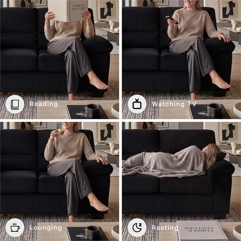 Signature Design by Ashley Furniture SimpleJoy Onyx Loveseat