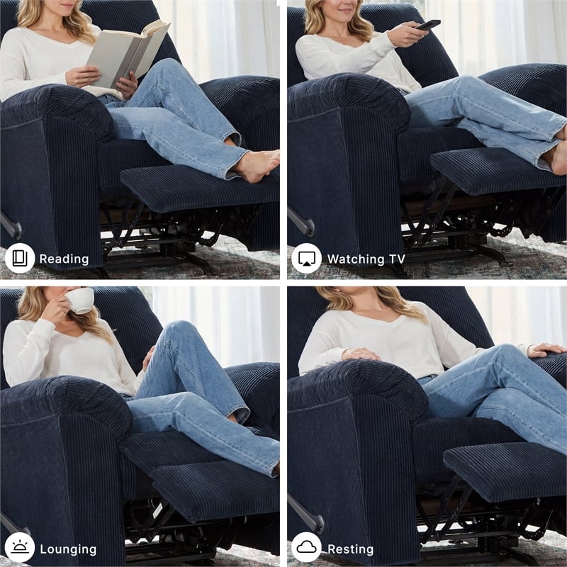 Signature Design by Ashley Furniture SimpleJoy Navy Recliner