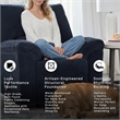 Signature Design by Ashley Furniture SimpleJoy Navy Recliner