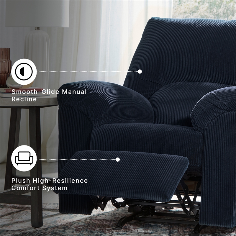 Signature Design by Ashley Furniture SimpleJoy Navy Recliner