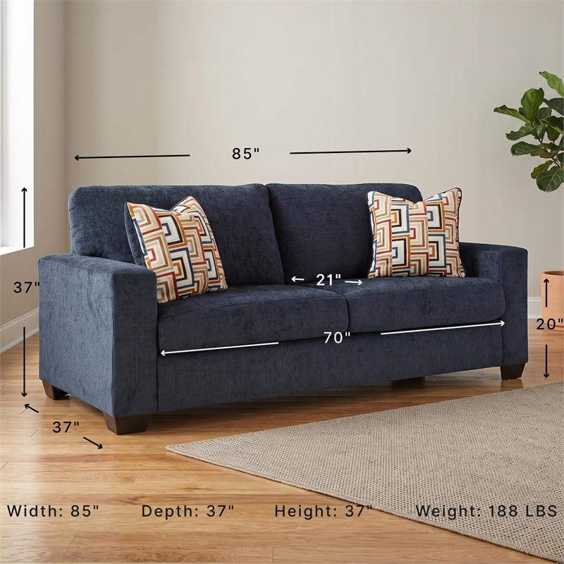 Signature Design by Ashley Furniture Aviemore Blue Queen Sofa Sleeper