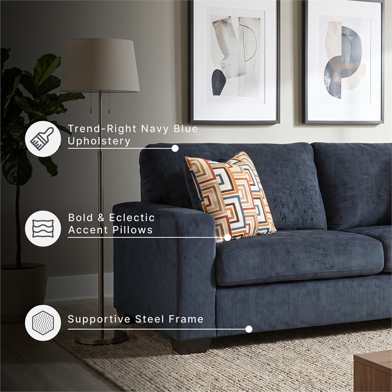 Signature Design by Ashley Furniture Aviemore Blue Queen Sofa Sleeper