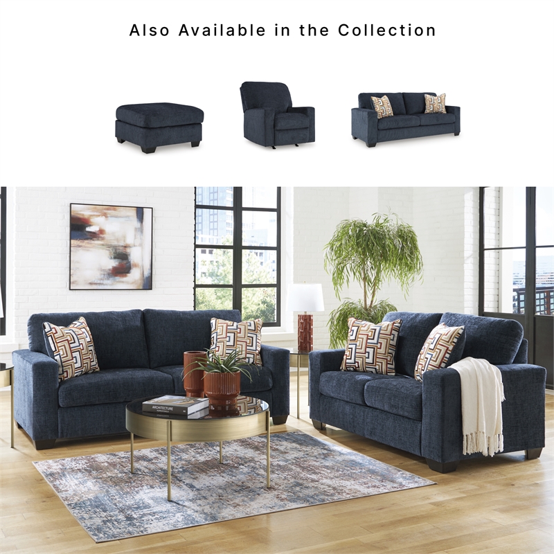 Signature Design by Ashley Furniture Aviemore Blue Queen Sofa Sleeper