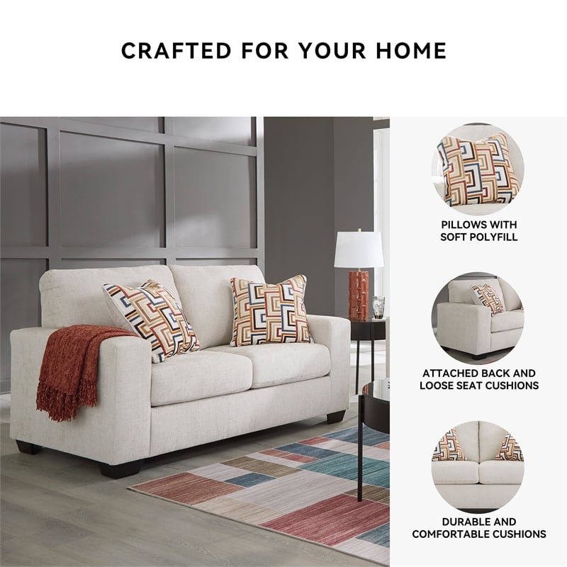 Signature Design by Ashley Furniture Aviemore Stone Loveseat