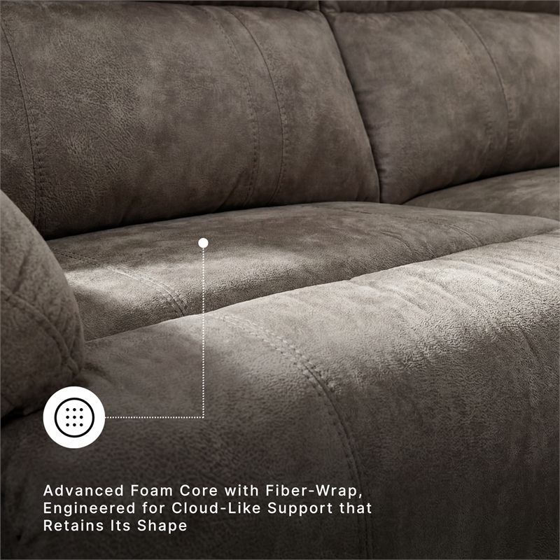 Signature Design by Ashley Furniture Laresview Gray Reclining Sofa