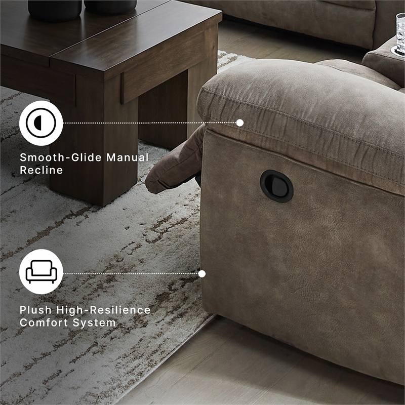 Signature Design by Ashley Furniture Laresview Gray Reclining Sofa