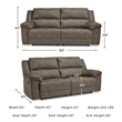 Signature Design by Ashley Furniture Laresview Gray Reclining Sofa
