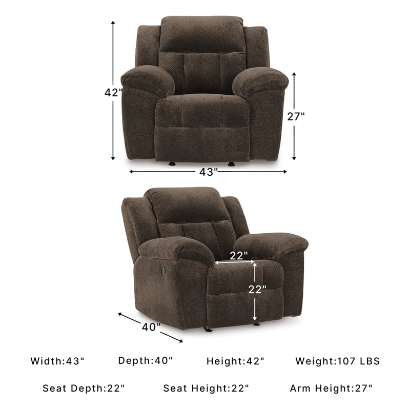 Signature Design by Ashley Furniture Frohn Chocolate Recliner