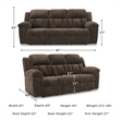 Signature Design by Ashley Furniture Frohn Chocolate Reclining Sofa
