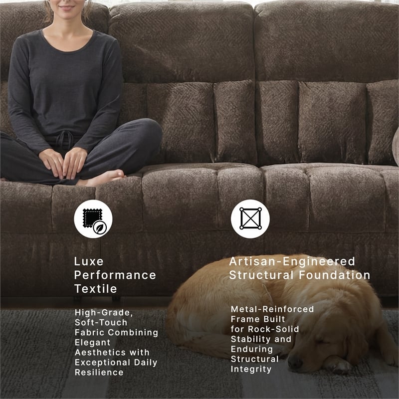 Signature Design by Ashley Furniture Frohn Chocolate Reclining Sofa