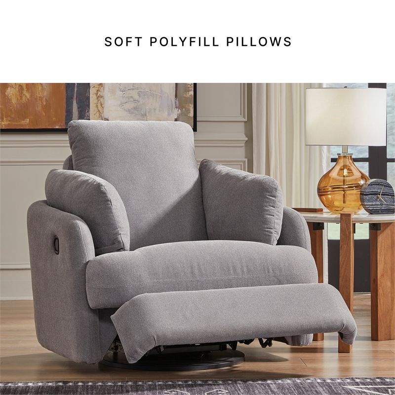 Signature Design by Ashley Modmax Gray Swivel Glider Chair