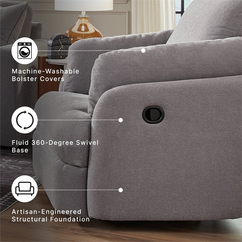 Signature Design by Ashley Modmax Gray Swivel Glider Chair