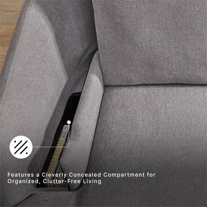 Signature Design by Ashley Modmax Gray Swivel Glider Chair