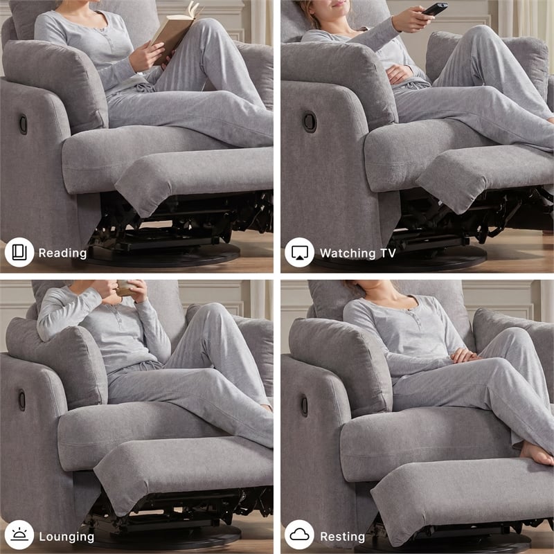 Signature Design by Ashley Modmax Gray Swivel Glider Chair