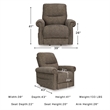 Signature Design by Ashley Aureta Brown Power Lift Recliner