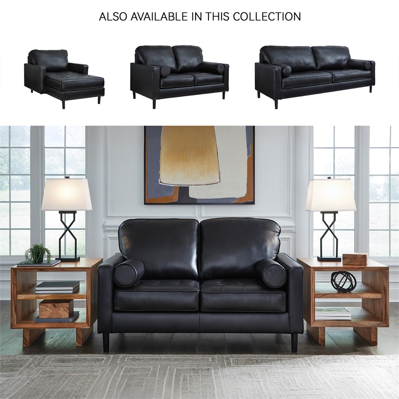 Signature Design by Ashley Bryceview Black Loveseat