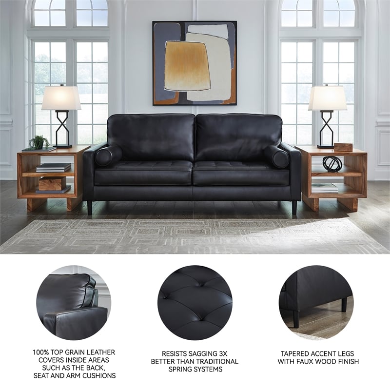 Signature Design by Ashley Bryceview Black Sofa