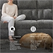 Signature Design by Ashley Frohn Gray Reclining Sofa