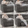Signature Design by Ashley Frohn Gray Reclining Sofa