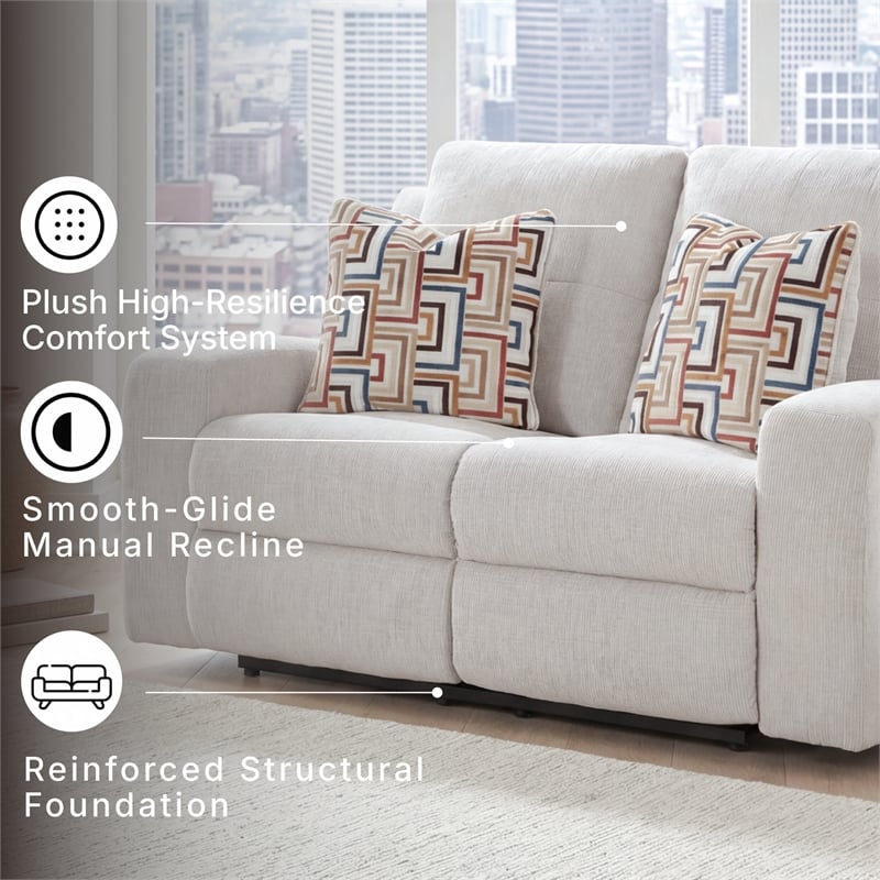 Signature Design by Ashley Danum Beige Reclining Loveseat