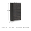 Signature Design by Ashley Granaport Dark Gray 5 Drawer Chest